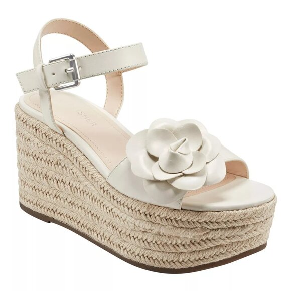 Marc‎ Fisher Size 10 10M Ivory White Platforms Wedges Espadrilles Sandals Shoes - Picture 1 of 1